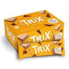 تريكس ويفر نباتي محشو بكريمة الكاكاو - 30 جرام - 12 قطعة _ Trix vegan wafers filled with cocoa cream - 30 grams - 12 pieces