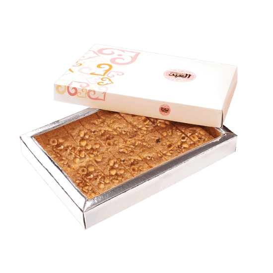 Hazelnut Basbousa - بسبوسة البندق